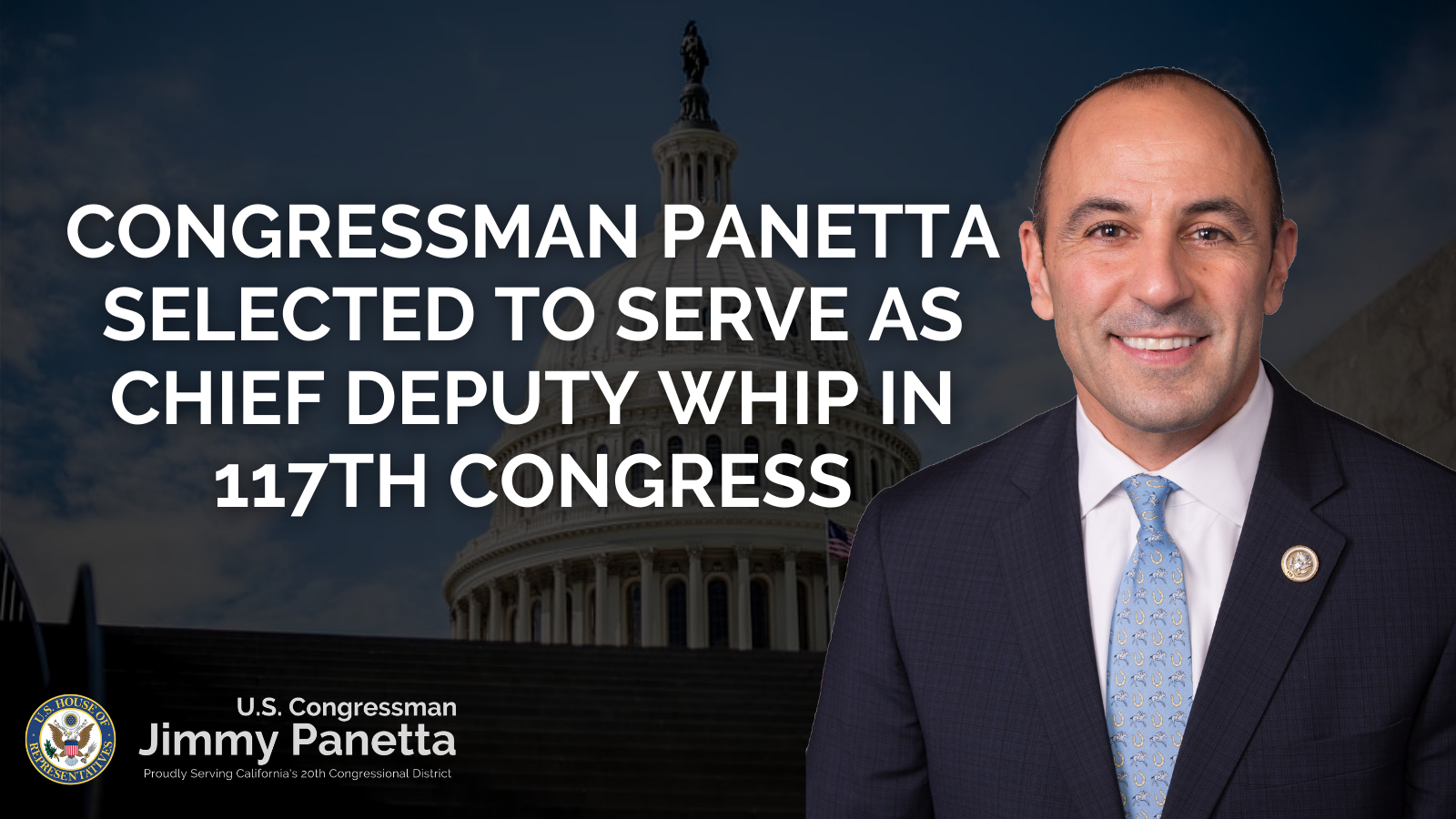 Congressman Selected to Serve as Chief Deputy Whip in 117th Congress Congressman Jimmy