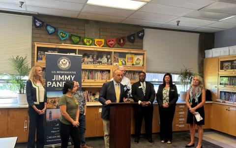 Rep. Panetta speaks at a press conference