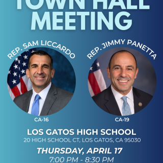 Rep. Liccardo and Panetta Town Hall Flyer