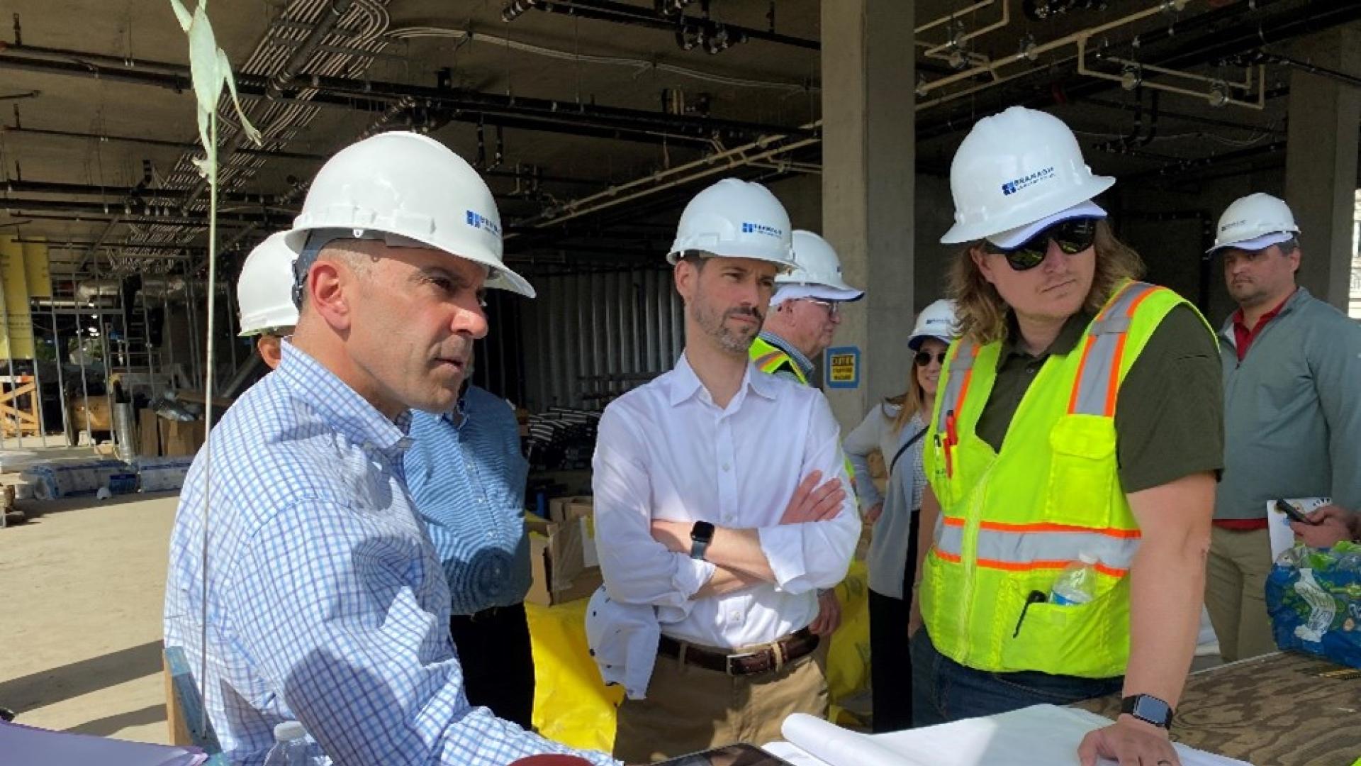 Rep. Panetta on a construction site