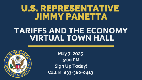 Rep. Panetta Hosting A Virtual Town Hall on Tariffs
