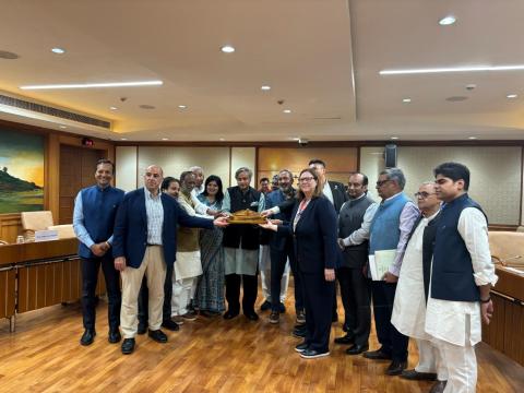 Congressman Panetta and the Congressional Delegation at a meeting with Members of the External Affairs Committee in India’s Parliament 