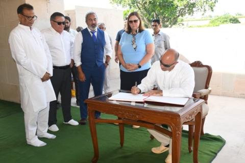 Congressman Panetta at the memorial of Mahatma Gandhi, located at Raj Ghat in Dehli