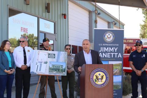 Rep. Panetta at San Miguel Fire Engine Press Conference