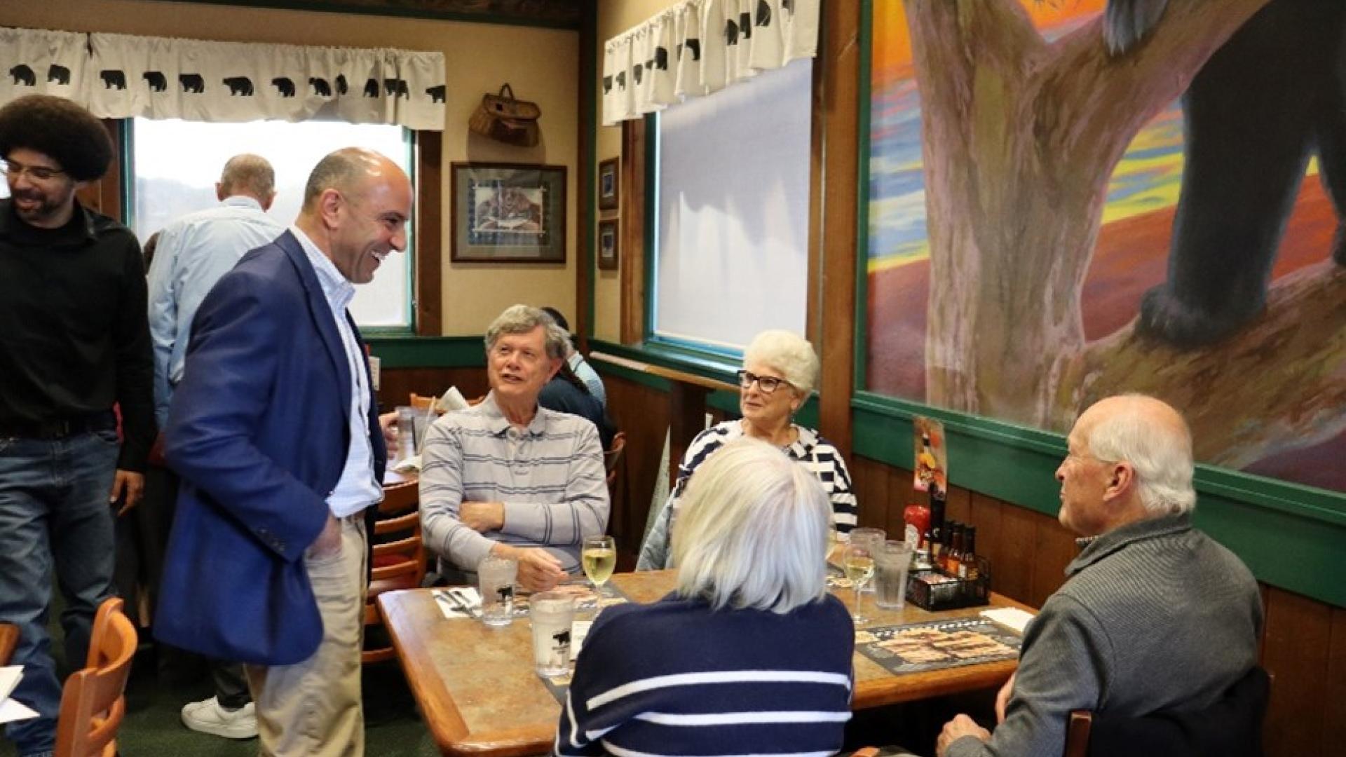 Rep. Panetta with constituents at a restaurant